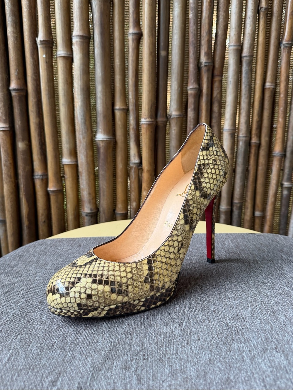 CHRISTIAN LOUBOUTIN  snake skin Leather Simple Pump
